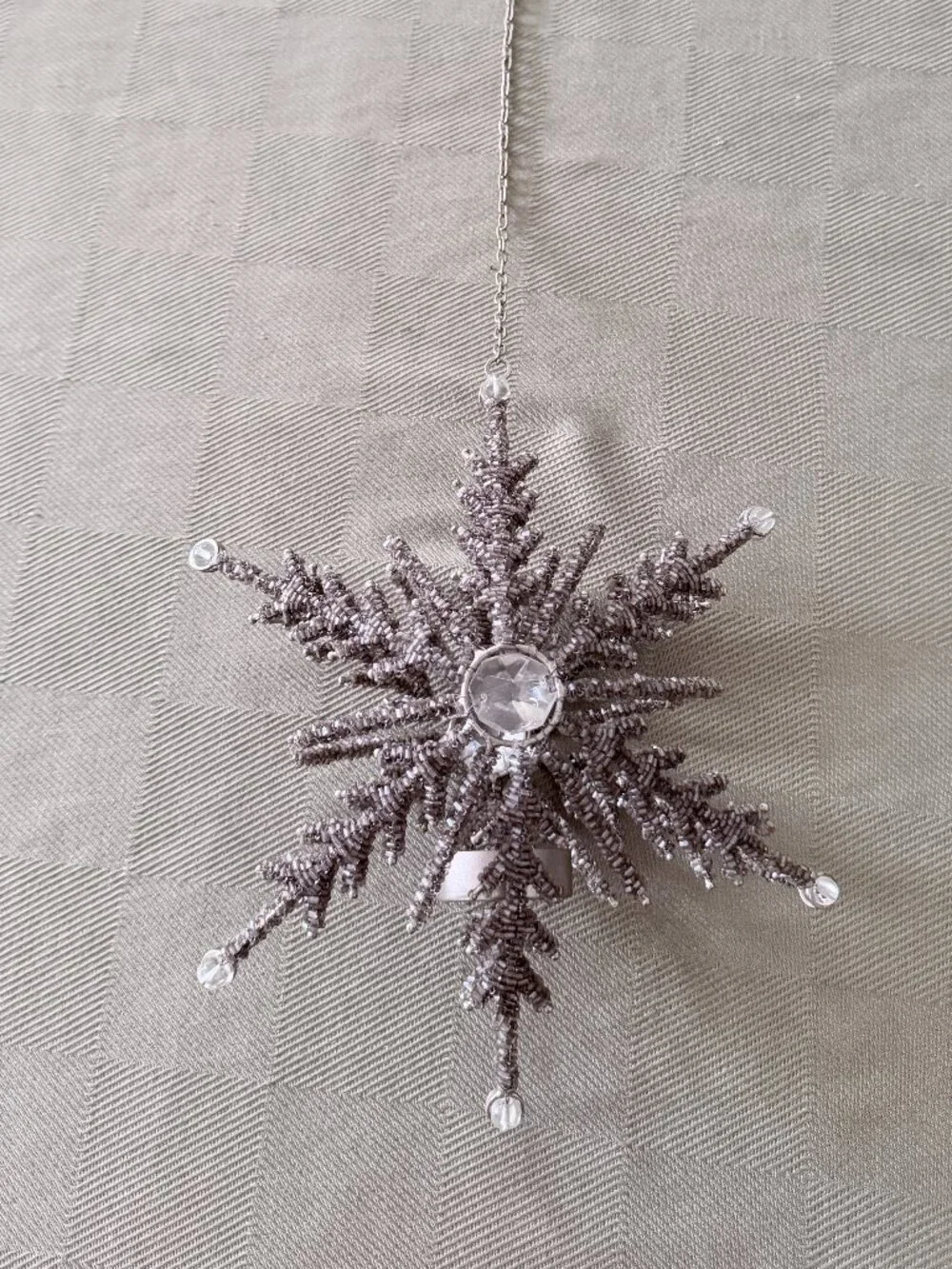 Handcrafted Hanging Beaded Star Tealight Holder
